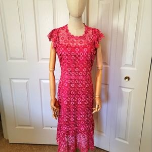 COPY - NWT Elie Tahari Ladies Pink Lace Dress - Size 8